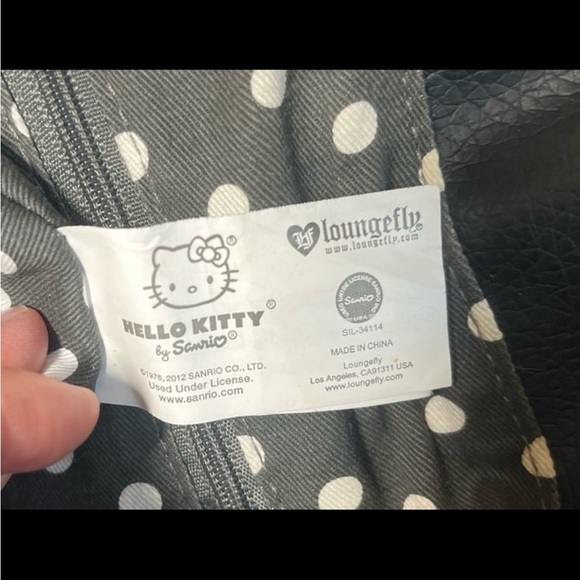 Hello Kitty Sanrio LoHello Kitty Sanrio Loungefly Nerd Cheetah Tote Bag Y2K 2012 - Picture 8 of 8